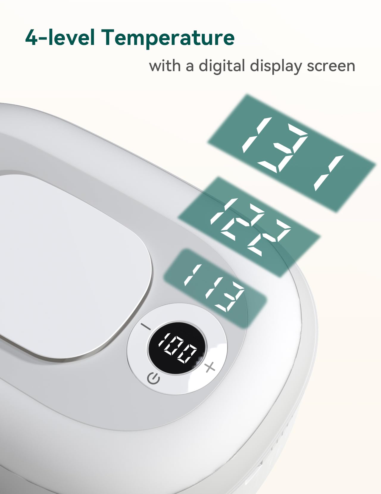 Babelio Baby Wipe Warmer and Wet Wipes Dispenser | Large Capacity Wipes Warmer for Babies with Night Light | Top Even Heating, 4-Level Temperature (100-131℉) | Newborn Essentials - Image 5