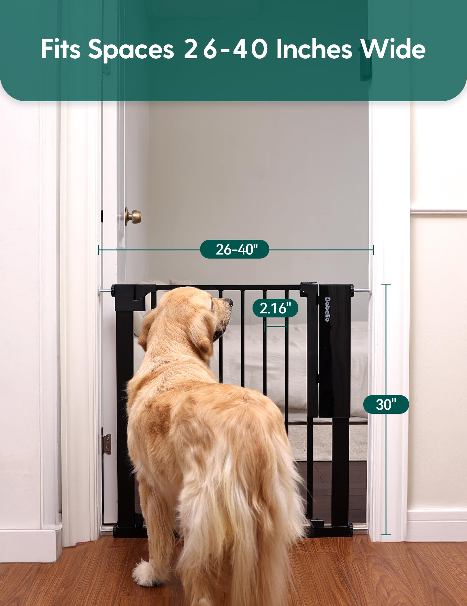 Babelio Smart Baby/Pet Gate, New Generation of Safety Gate with Infrared Auto-Unlock - Image 9