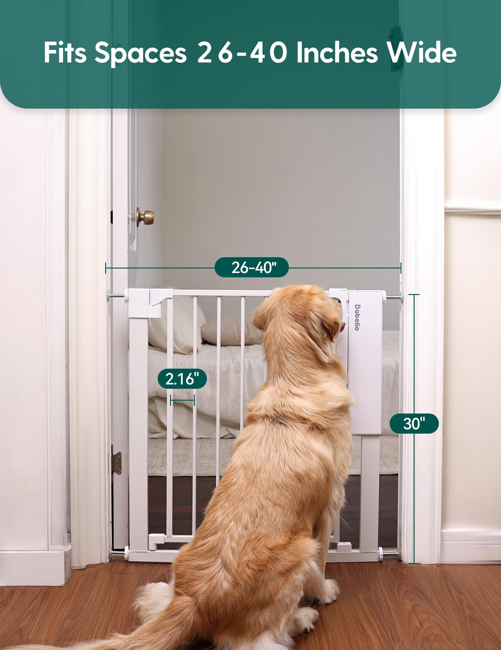 Babelio Smart Baby/Pet Gate, New Generation of Safety Gate with Infrared Auto-Unlock - Image 9