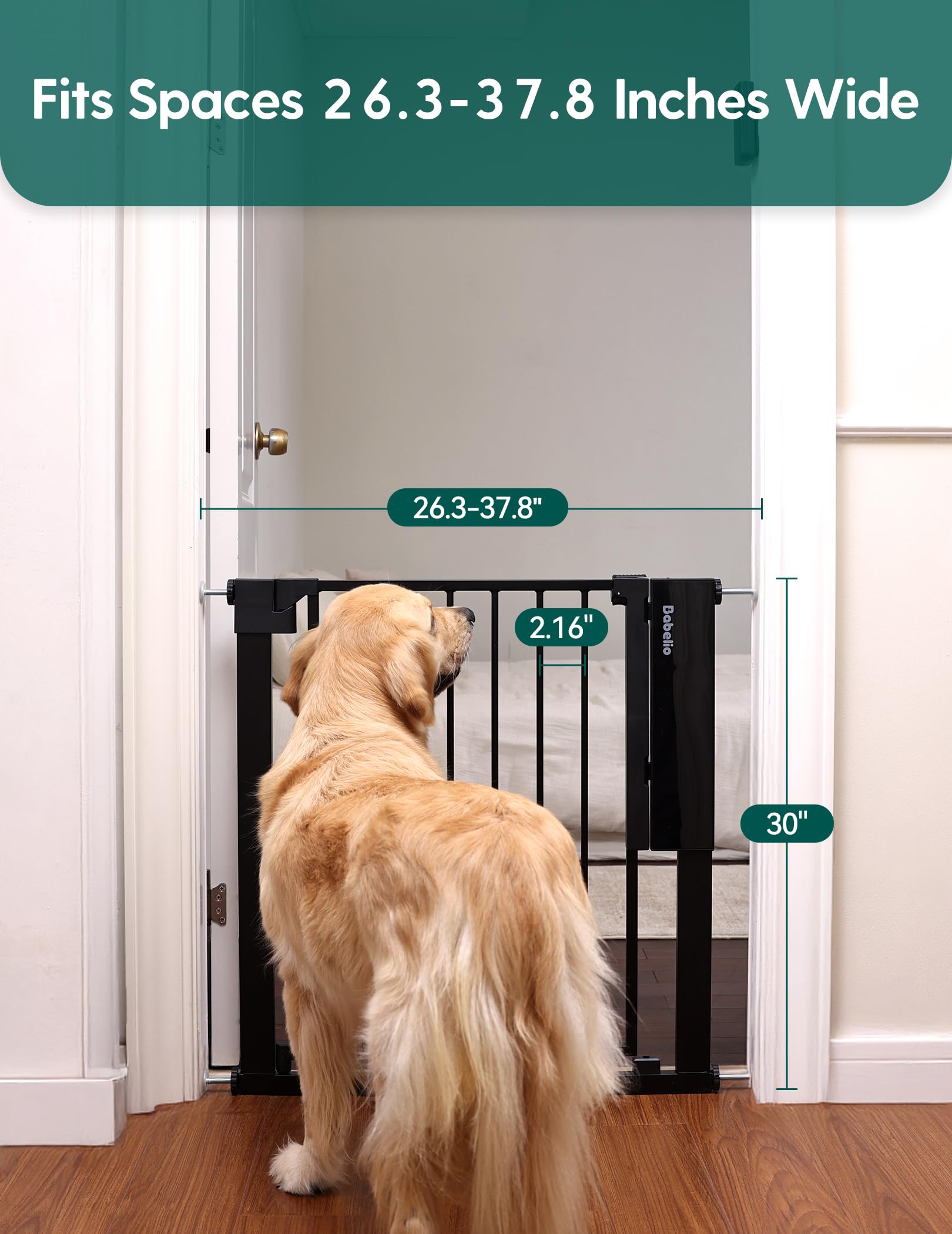 Babelio Smart Baby/Pet Gate, New Generation of Safety Gate with Infrared Auto-Unlock & No Bottom Bar Baby Gate - Image 8